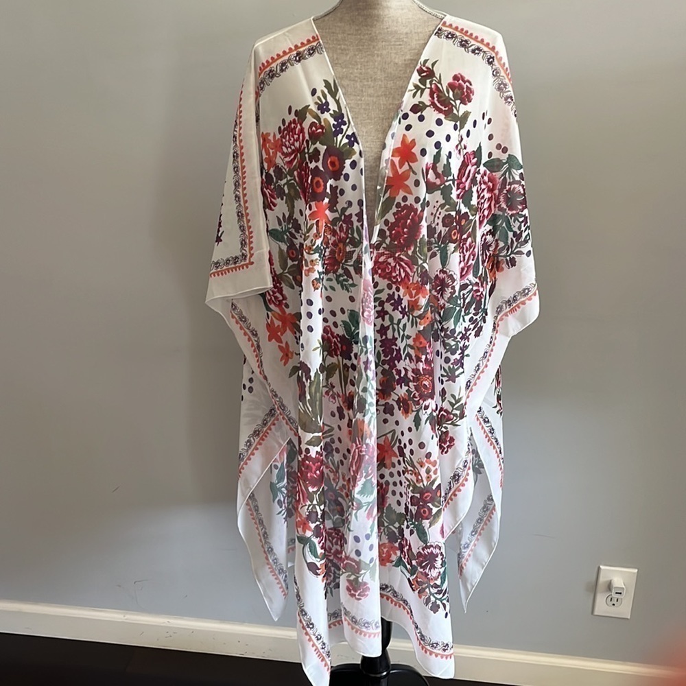 Boho shrug in a floral print One Size - Picture 2 of 7